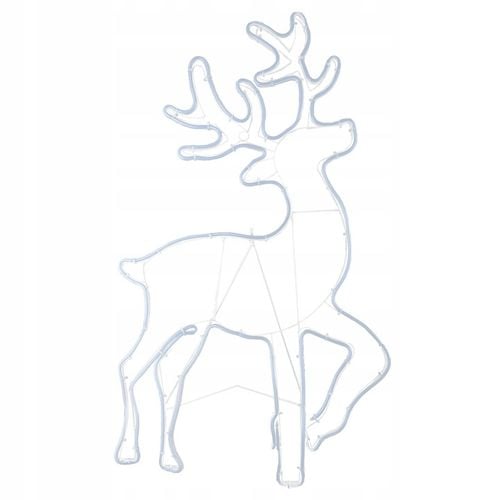 Lampki Zewnętrzne Dekoracja Ozdoba Świąteczne Renifer LED Neon Biały IP44 na Arena.pl