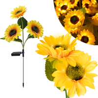 Ozdobne ogrodowe lampki solarne Rebel   - słonecznik