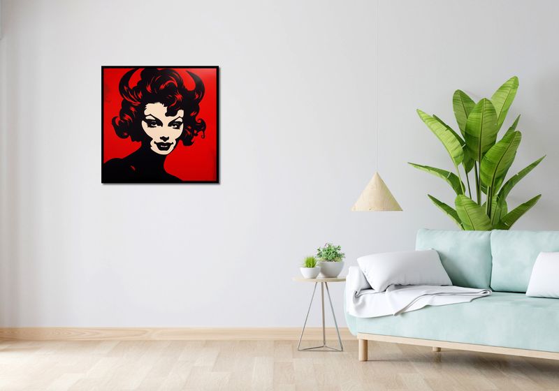 Plakat 70x70cm Czerwona Diablica zdjęcie 4