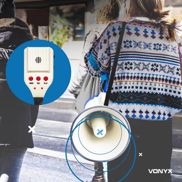 Megafon MOCNY 60W VONYX MP3/ USB/ SD/ SYRENA zdjęcie 13