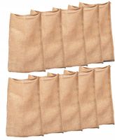 Worek Jutowy Zestaw 10 szt. Brązowe 50x85 cm Wytrzymałe