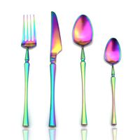 Zestaw Sztućców - NEW DESIGN - 24 Szt - Okazja! Wielokolorowy 24 Szt