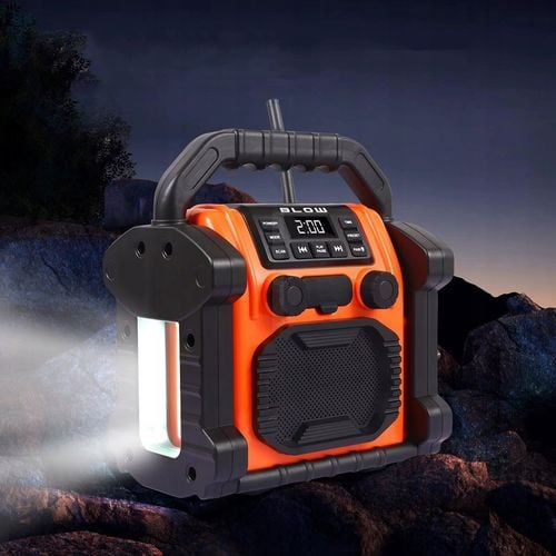 RADIO BUDOWLANE FM 20W RMS BLUETOOTH 5.1 POWERBANK USB-C AUX LED IP55 na Arena.pl