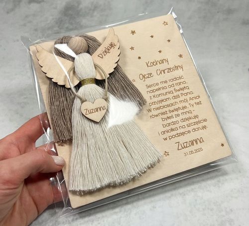 PODZIĘKOWANIE dla MATKI CHRZESTNEJ komunia ANIOŁEK MAKRAMA na Arena.pl