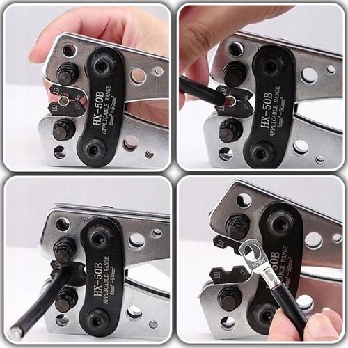 ZACISKARKA KABLI PRZEWODÓW PRASKA TULEJKI 6-50mm2 + 60 końcówek na Arena.pl