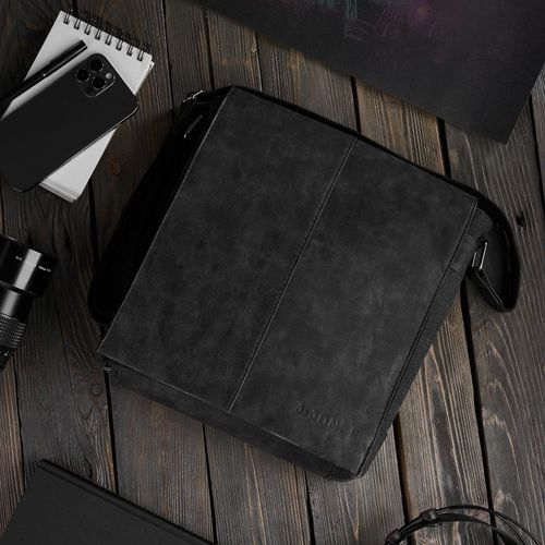 torba męska na ramię messenger ze skóry syntetycznej sp-07-bl na Arena.pl