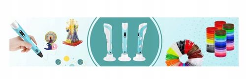 DŁUGOPIS 3D DRUKARKA 3D PEN dla dzieci + 310m WKŁADY MATA SZABLONY ZESTAW na Arena.pl