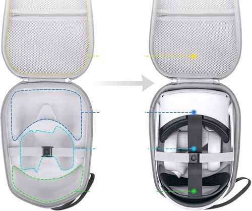 Etui do Meta Oculus Quest 2, wzmacniane, pokrowiec podróżny, case, obudowa na Arena.pl