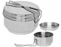 Menażka turystyczna zestaw kampingowy Helikon 3-częściowa Stal Nierdzewna