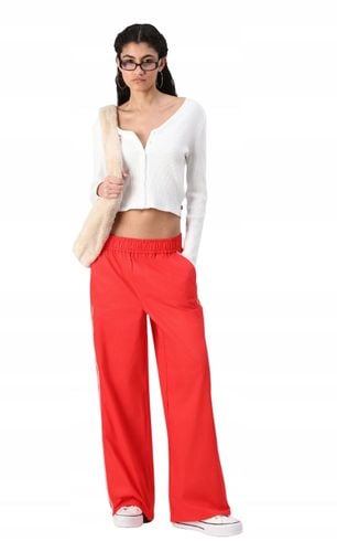 ONLY ONLZORA PULL UP PIPING PANT - czerwone o wysokim ryzyku S/34 na Arena.pl