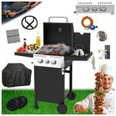 GRILL GAZOWY APOLLO-A RUSZT ŻELIWNY 8,5 KW + POKROWIEC