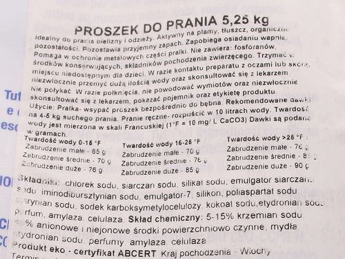 Proszek do prania - Almacabio - 5250g na Arena.pl