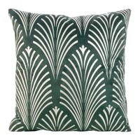 Welwetowa poszewka z nadrukiem BLINK27 45X45 ciemnomiętowa