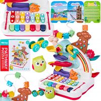 Interaktywny Tor kulkowy GRA MAGNETYCZNA NAKARM PTASZKA CYMBAŁKI PIANINO