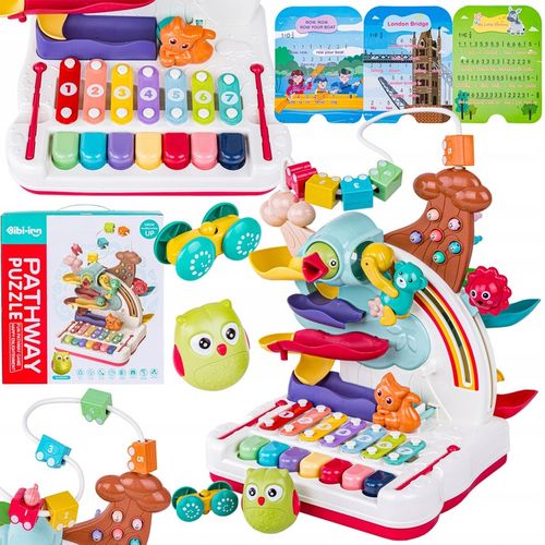 Interaktywny Tor kulkowy GRA MAGNETYCZNA NAKARM PTASZKA CYMBAŁKI PIANINO na Arena.pl