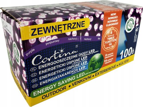 LAMPKI CHOINKOWE 100LED ZEW/WEW+TIMER+ZŁĄCZE ATEST na Arena.pl