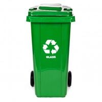 DUŻY KOSZ NA ŚMIECI 240L ŻÓŁTY HDPE GUMOWE KOŁA CERTYFIKATY EN840