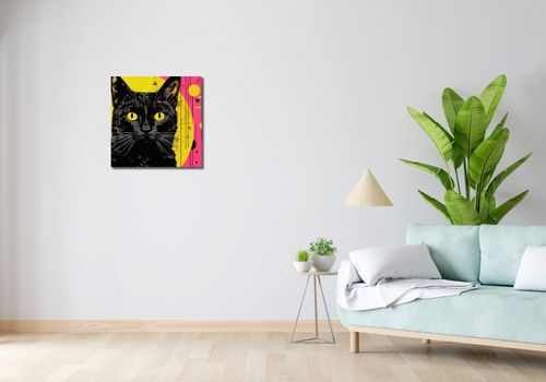 Obraz 50x50cm Neonowy Kocur na Arena.pl