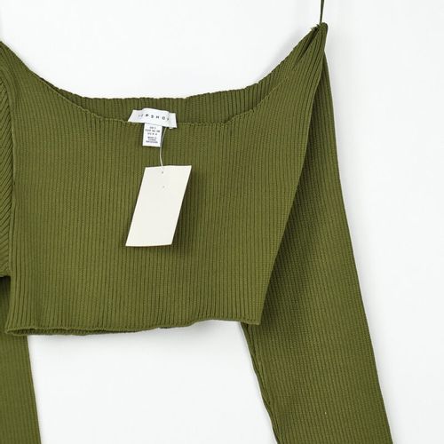 BLUZKA DAMSKA ZIELONA CROP TOPSHOP R. 36 na Arena.pl