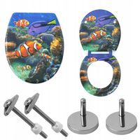 DESKA WC KLOZETOWA SEDESOWA WOLNOOPADAJĄCA KOLOROWA RAFA TWARDA ESTIVA