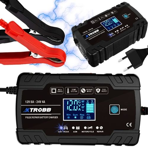 PROSTOWNIK AUTOMATYCZNY Z FUNCJĄ NAPRAWY 12V 24V LED ŁADOWARKA AKUMULATORÓW na Arena.pl