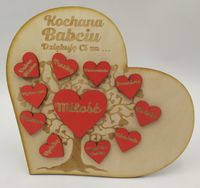 stojak serce dla babci 20x20 cm