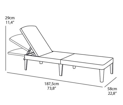 Leżak ogrodowy Jaipur cappuccino Keter na Arena.pl