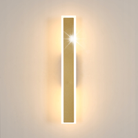 LAMPA LED KINKIET ŚCIENNA ZŁOTA NOWOCZESNA DO SALONU KORYTARZ 12W 3000K