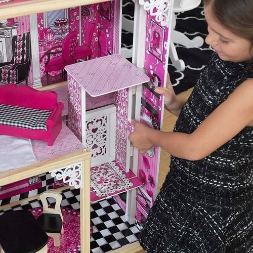 KidKraft - Drewniany domek dla lalek Amelia z mebelkami | 83 x 41 x 121 cm na Arena.pl