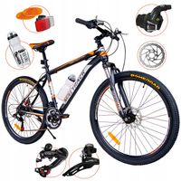 ROWER GÓRSKI MTB 26" SHIMANO 18 BIEGÓW HAMULCE TARCZOWE STALOWA RAMA 18,5"