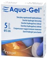 AQUA-GEL hydrożelowy sterylny opatrunek 5cm 5 sztuk