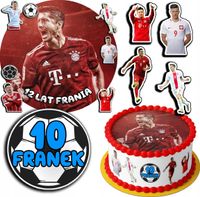 ZESTAW OPŁATEK NA TORT 20CM + 17 POSTACI - LEWANDOWSKI + IMIĘ 15CM 18CM