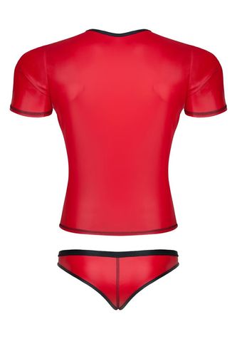 męski komplet z wetlooka: t-shirt w serek, figi typu brazyliany xl na Arena.pl