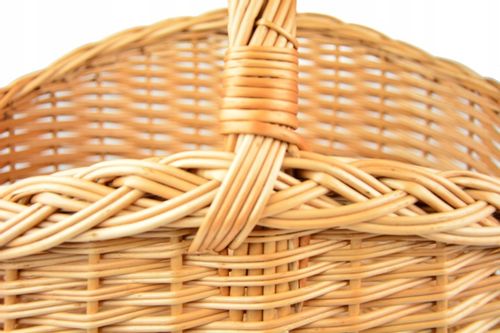 PIĘKNY wiklinowy koszyk NA ZAKUPY PIKNIK GRZYBY XL na Arena.pl