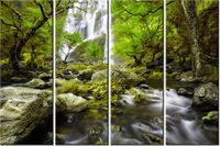 120CM 80 OBRAZ 4 ELEM WODOSPAD ZIELENI ŚCIENNY