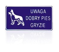 tablica 15*29cm uwaga dobry pies gryzie - tab d p5