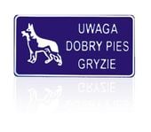 tablica 15*29cm uwaga dobry pies gryzie - tab d p5