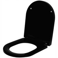 DESKA SEDESOWA WC TOALETOWA WOLNOOPADAJĄCA DO CERSANIT KOŁO ROCA CZARNA