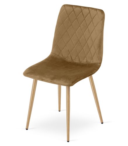 Krzesło TURIN - brązowy aksamit / nogi kolor drewna x 3 na Arena.pl
