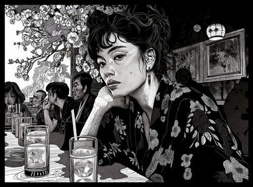 Plakat 55x40cm Czarne Kimono na Arena.pl