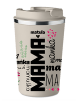 KUBEK TERMICZNY Premium beżowy prezent na Dzień mamy matki MAMA KT_900_b