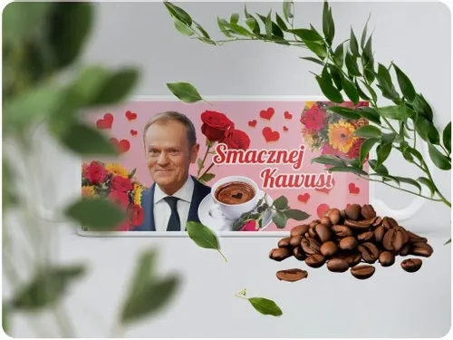 Kubek Donald Tusk Smacznej Kawusi na Arena.pl
