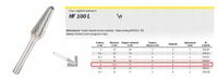 KLINGSPOR FREZ DO METALU HF 100 L FI=8,0x25mm TRZPIEŃ 6mm, TYP:KEL, STOŻKOW