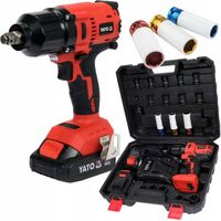 YATO KLUCZ UDAROWY BEZSZCZOTKOWY DO KÓŁ 18V 1/2'' 700nm 2x3Ah + 3