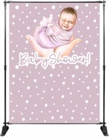 TŁO ścianka zdjęciowa FOTO baby shower + imię dziecka