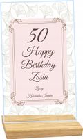STATUETKA RAMKA 50 urodzin personalizowany prezent duży wybór nadruk UV