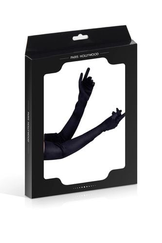 long black satin gloves tu (size: tu) na Arena.pl