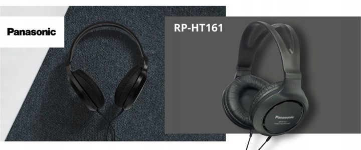 Panasonic RP-HT161 Słuchawki nauszne czarne zdjęcie 5