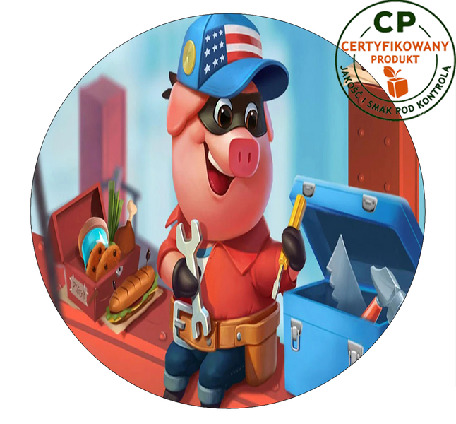 Opłatek na tort Coin Master zdjęcie 1