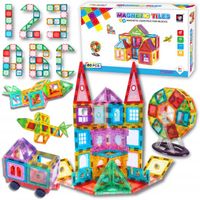 KLOCKI MAGNETYCZNE PANELE KONSTRUKCYJNE 80 elementów